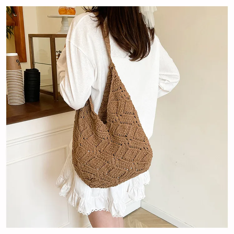 New  Bags New And New Tote Bags Beach Bags Knitted Bags Hollow Bags Biscima Style Woven Bags display picture 10