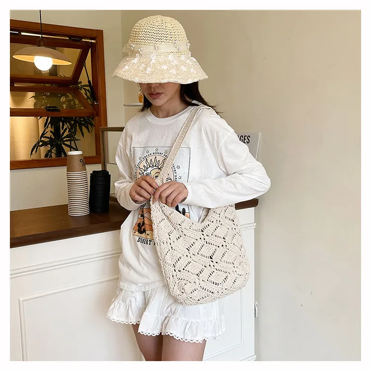 New  Bags New And New Tote Bags Beach Bags Knitted Bags Hollow Bags Biscima Style Woven Bags display picture 13