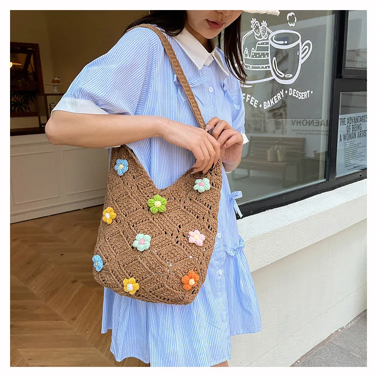 New  Bags New And New Tote Bags Beach Bags Knitted Bags Hollow Bags Biscima Style Woven Bags display picture 15
