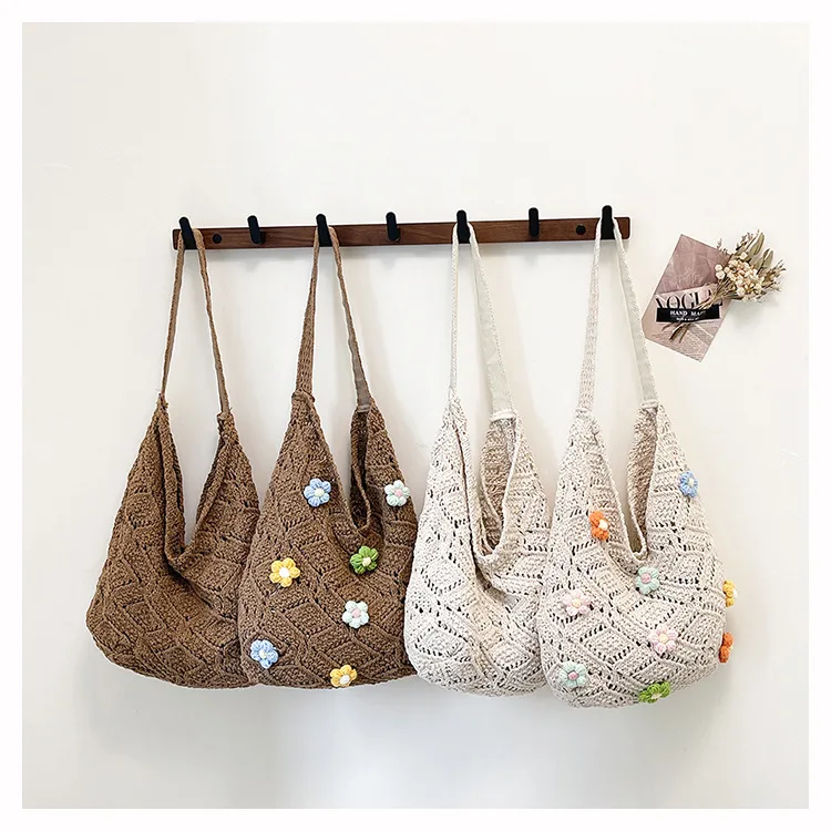New  Bags New And New Tote Bags Beach Bags Knitted Bags Hollow Bags Biscima Style Woven Bags display picture 18