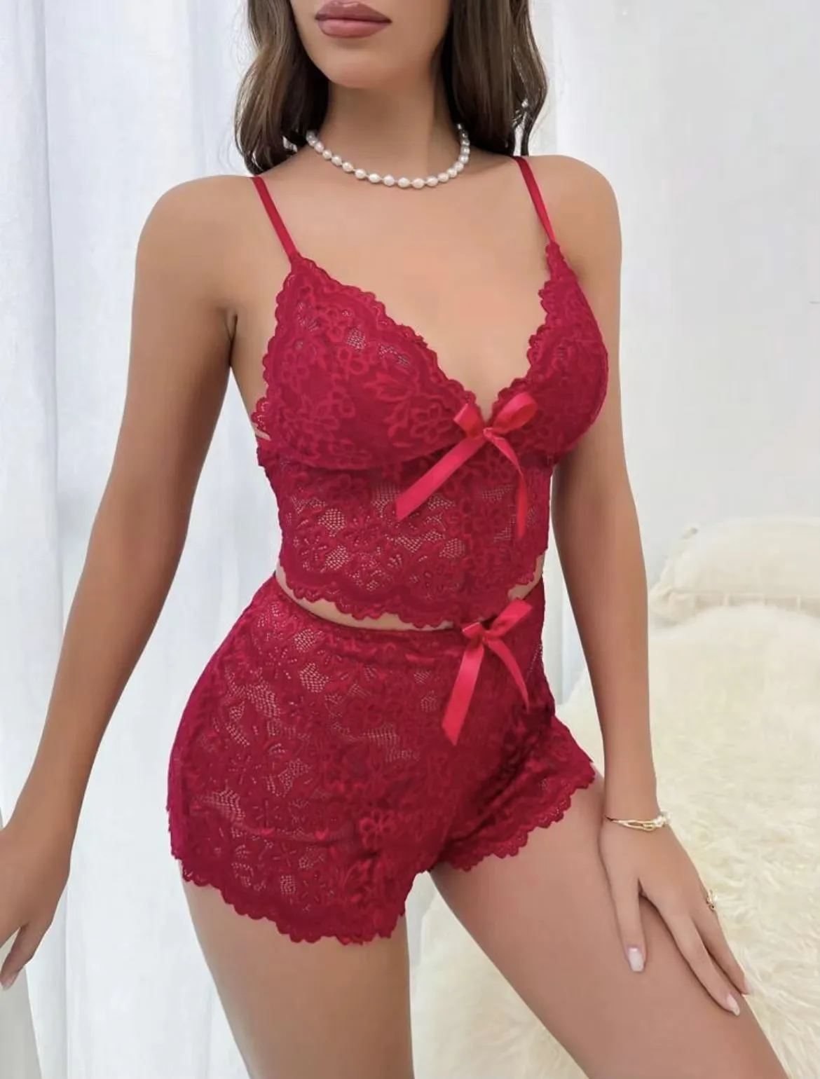 Europe And The United States Designed Supply  Explosions Pajamas Lace Sexy Home Clothes Women's Underwear Casual Comfortable Pajamas display picture 2
