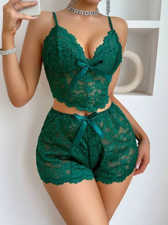 Europe And The United States Designed Supply  Explosions Pajamas Lace Sexy Home Clothes Women's Underwear Casual Comfortable Pajamas display picture 4