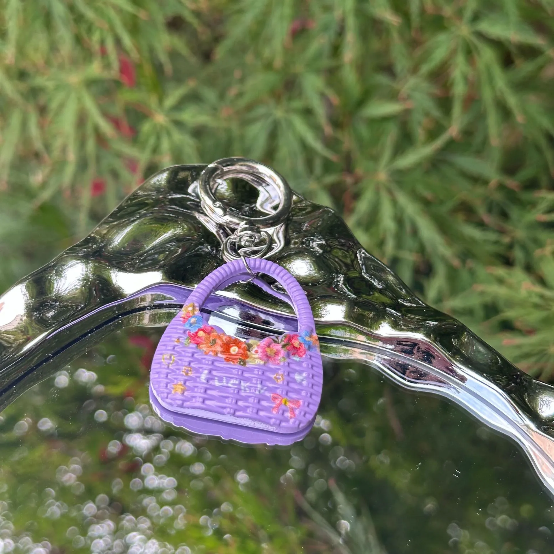 Trendy New Alloy Woven Small Floral Multi-Color Bag Pendant Mobile Phone Chain Keychain Car Pendant Accessories display picture 9