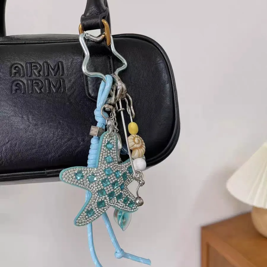 Original Design Starfish Shell Pendant Miu Bag Hanging Romantic Blue Sea Pendant Ocean Style Accessories Ins New display picture 2
