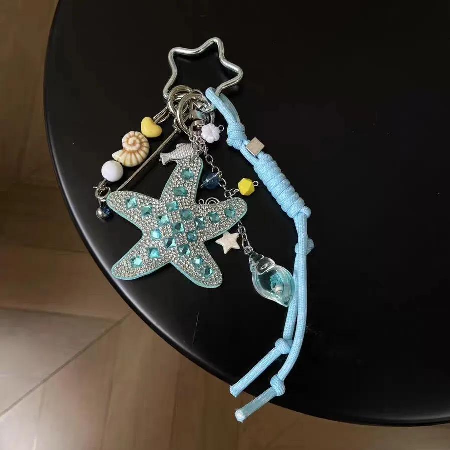 Original Design Starfish Shell Pendant Miu Bag Hanging Romantic Blue Sea Pendant Ocean Style Accessories Ins New display picture 3