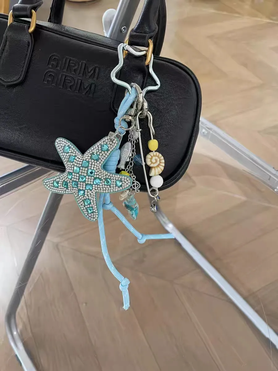 Original Design Starfish Shell Pendant Miu Bag Hanging Romantic Blue Sea Pendant Ocean Style Accessories Ins New display picture 5