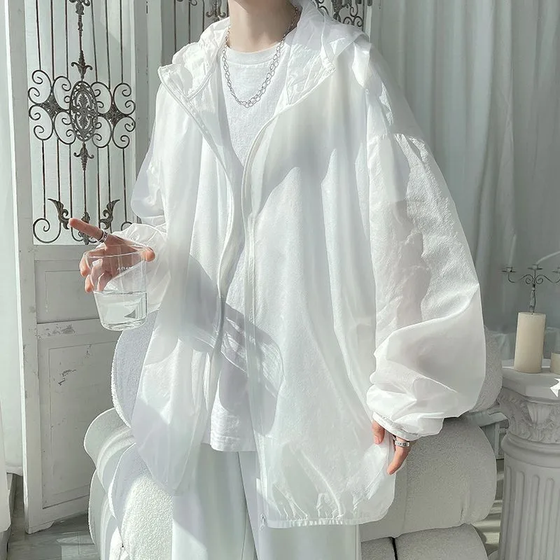 Sun Protection Clothing Men's Summer Ice Silk Quick-drying Ultra-thin Hooded Outdoor Fishing UV Protection Casual Cardigan Coat Women display picture 1