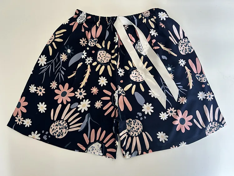 [Special Offer] Foreign Trade Tailstock Cotton Silk Pajama Pants Women's Summer Thin Artificial Cotton Shorts Loose Casual Home Pants display picture 7