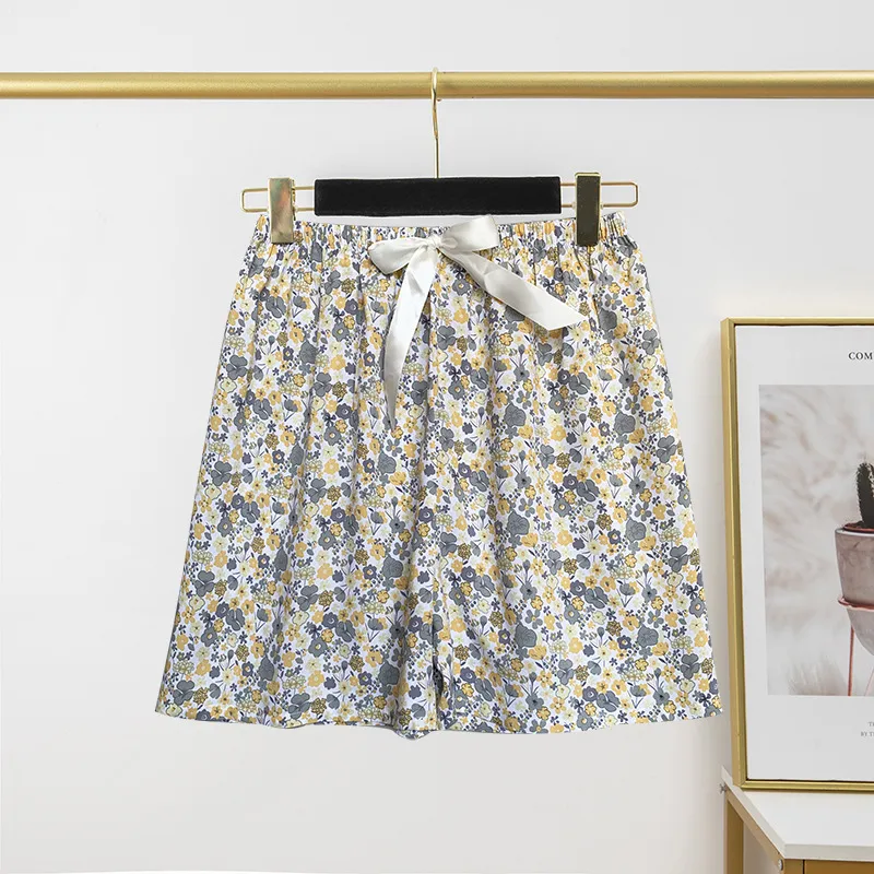 [Special Offer] Foreign Trade Tailstock Cotton Silk Pajama Pants Women's Summer Thin Artificial Cotton Shorts Loose Casual Home Pants display picture 10