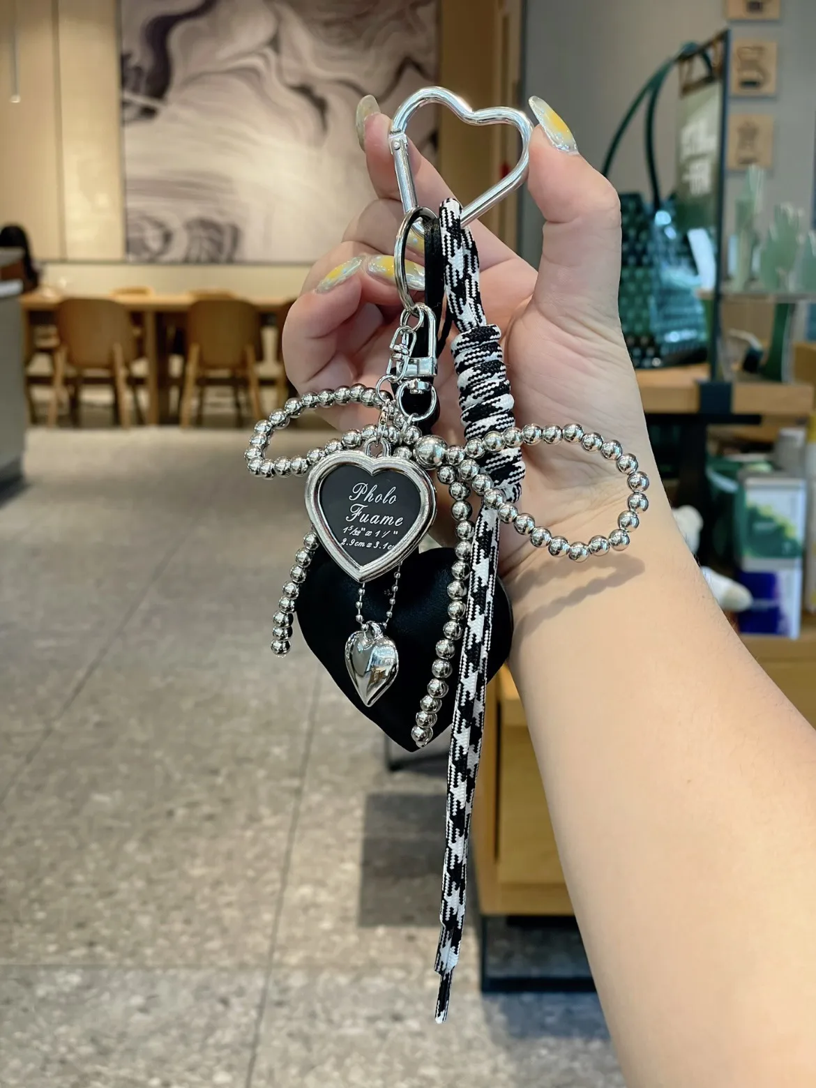 Original Leather Key Chain Cute Miu Girl Bag Pendant Pendant Love Pendant Girlfriends Birthday Gift display picture 6