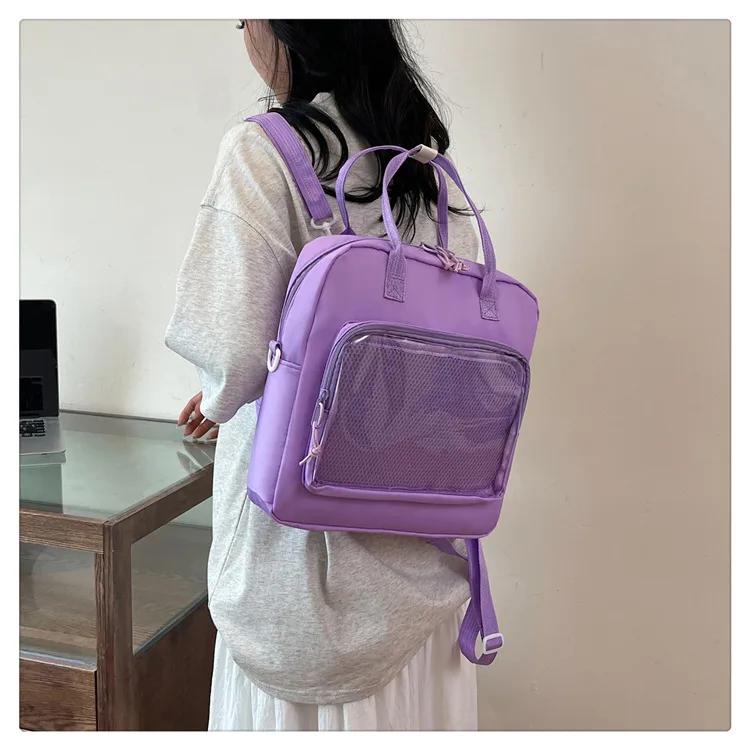 One-Shoulder Crossbody Bag, Cute Bag, Female Soft Girl Student Casual Transparent Bag, New Style Preppy Style Casual Tote Bag display picture 10