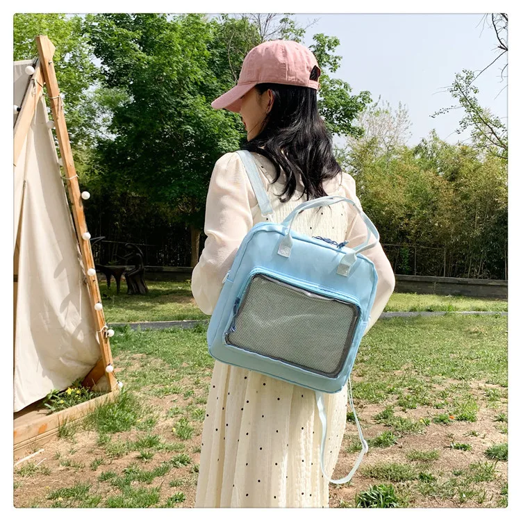 One-Shoulder Crossbody Bag, Cute Bag, Female Soft Girl Student Casual Transparent Bag, New Style Preppy Style Casual Tote Bag display picture 11