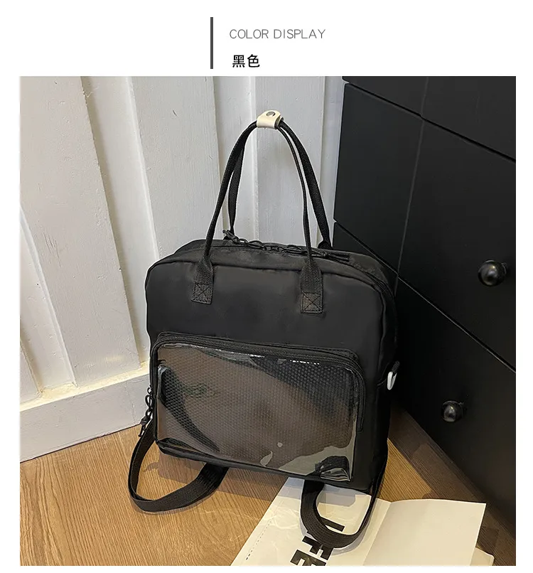 One-Shoulder Crossbody Bag, Cute Bag, Female Soft Girl Student Casual Transparent Bag, New Style Preppy Style Casual Tote Bag display picture 14