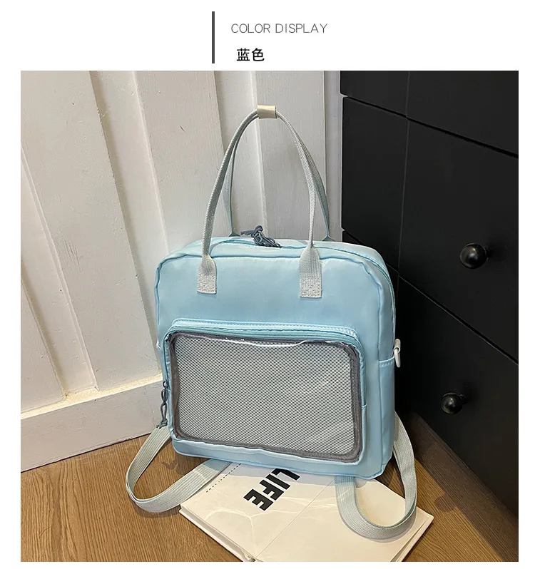 One-Shoulder Crossbody Bag, Cute Bag, Female Soft Girl Student Casual Transparent Bag, New Style Preppy Style Casual Tote Bag display picture 15
