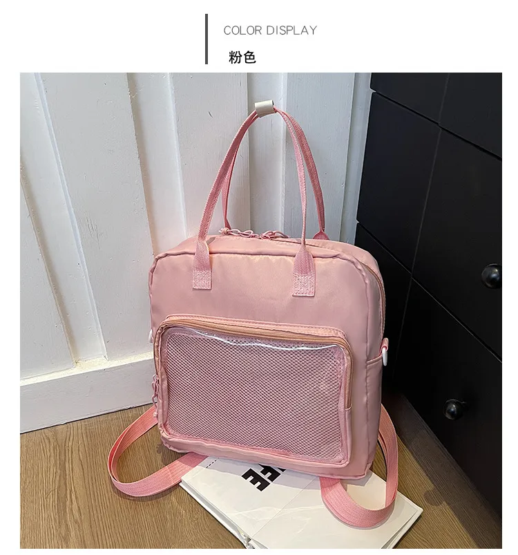 One-Shoulder Crossbody Bag, Cute Bag, Female Soft Girl Student Casual Transparent Bag, New Style Preppy Style Casual Tote Bag display picture 17