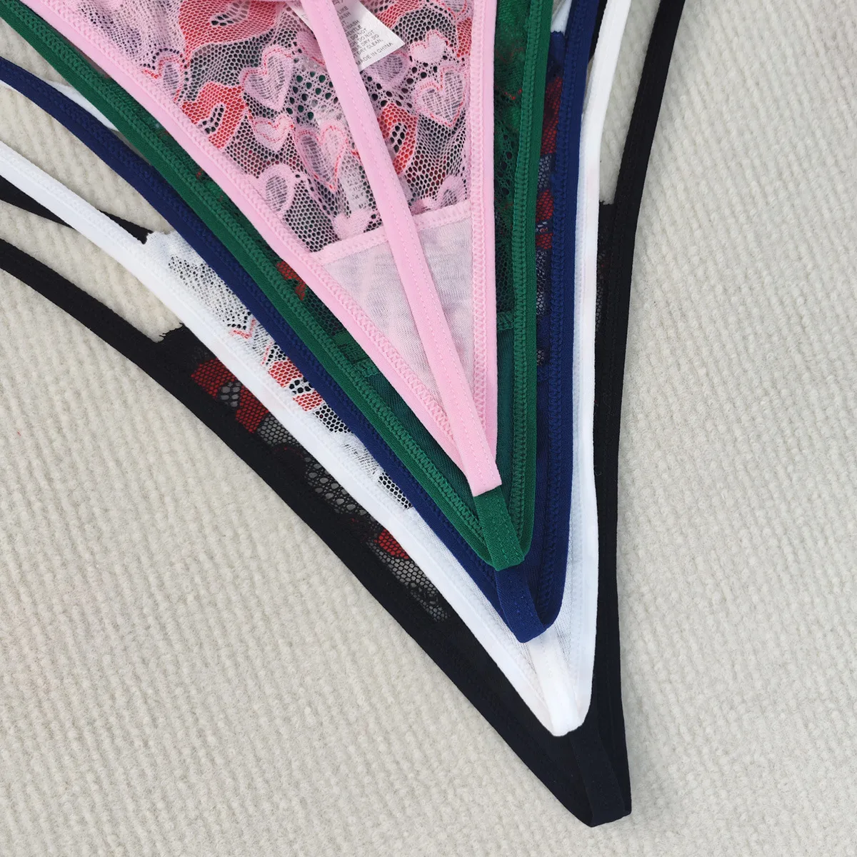New Manufacturers Wholesale Best Selling Sexy Lace Underwear Red Lip Print Thong Sexy Women's  T Pants display picture 6