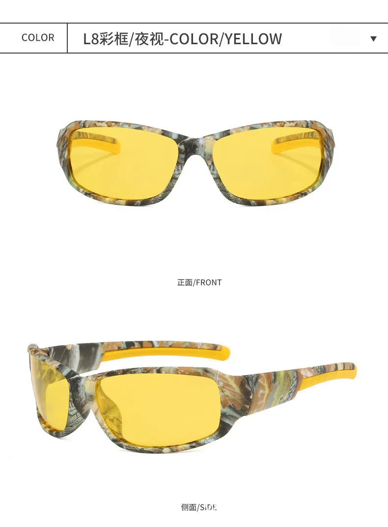 Hot Explosive Polarized Glasses Outdoor Camouflage Fishing Sports Sunscreen Sunglasses Foreign Trade Hot Glasses For Men display picture 9