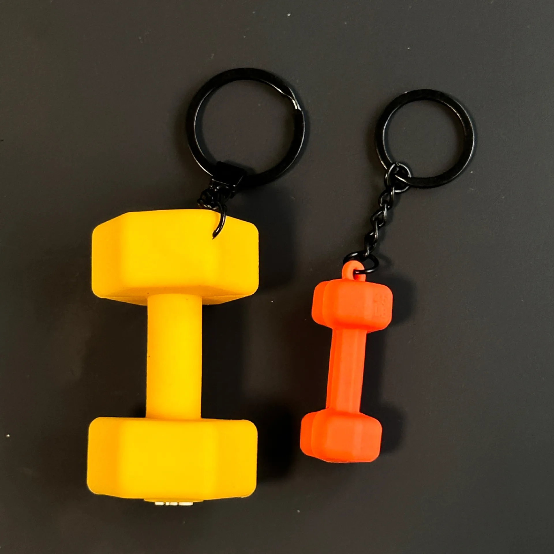 Removable Mini Large Barbell Fitness Series Thickened Keychain High Color Value Miu Bag Pendant Accessories Pendant display picture 13