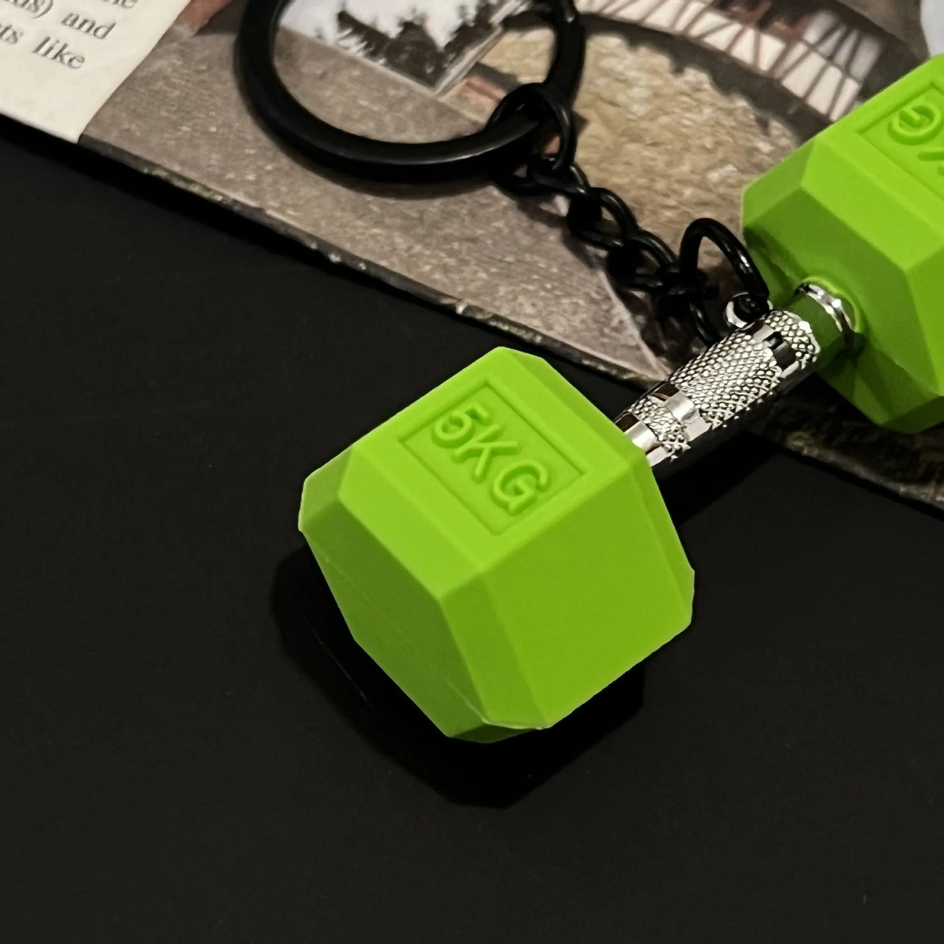 Removable Mini Large Barbell Fitness Series Thickened Keychain High Color Value Miu Bag Pendant Accessories Pendant display picture 38