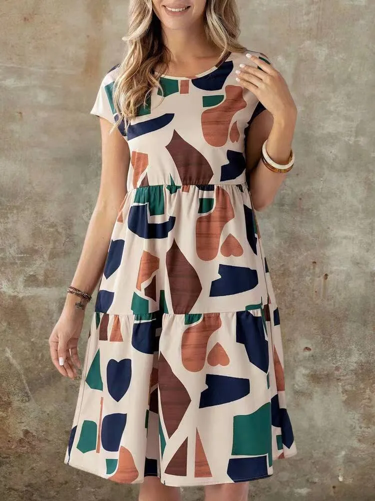 Europe And The United States Spring And Summer New Women's Clothing Europe And The United States   Fashion Printing Dress Women display picture 5