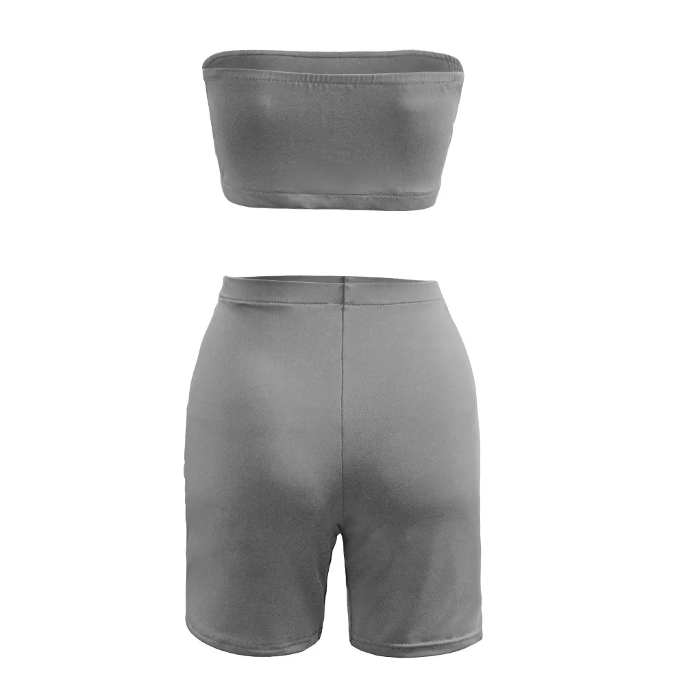 Hot Selling Casual Sports Fitness Running Exercise High Elastic Tight Elastic Small Strapless Shorts Two-piece Set display picture 22