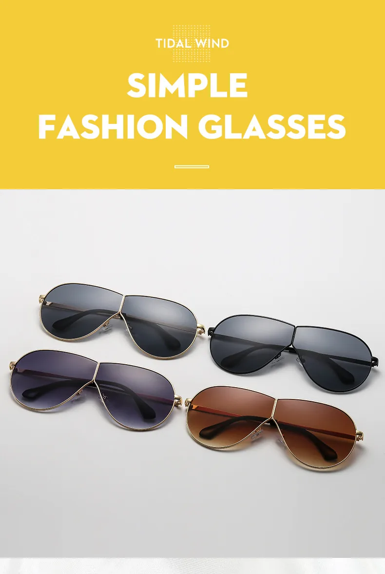 Summer New Outdoor Large Frame Frog Eyes Sunglasses Trendy Personalized Unisex Driving Sun Glasses Geometric Pattern Full Frame display picture 1