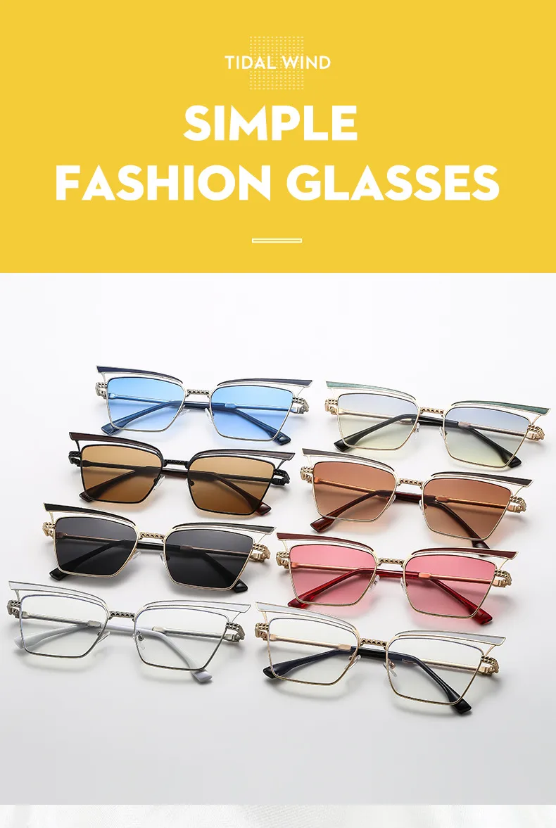 Summer Fashionable Women's Cat Eye Sunglasses Sunscreen High-End Metal Trendy Eyewear Travel Fishing Special Use Universal Season display picture 1
