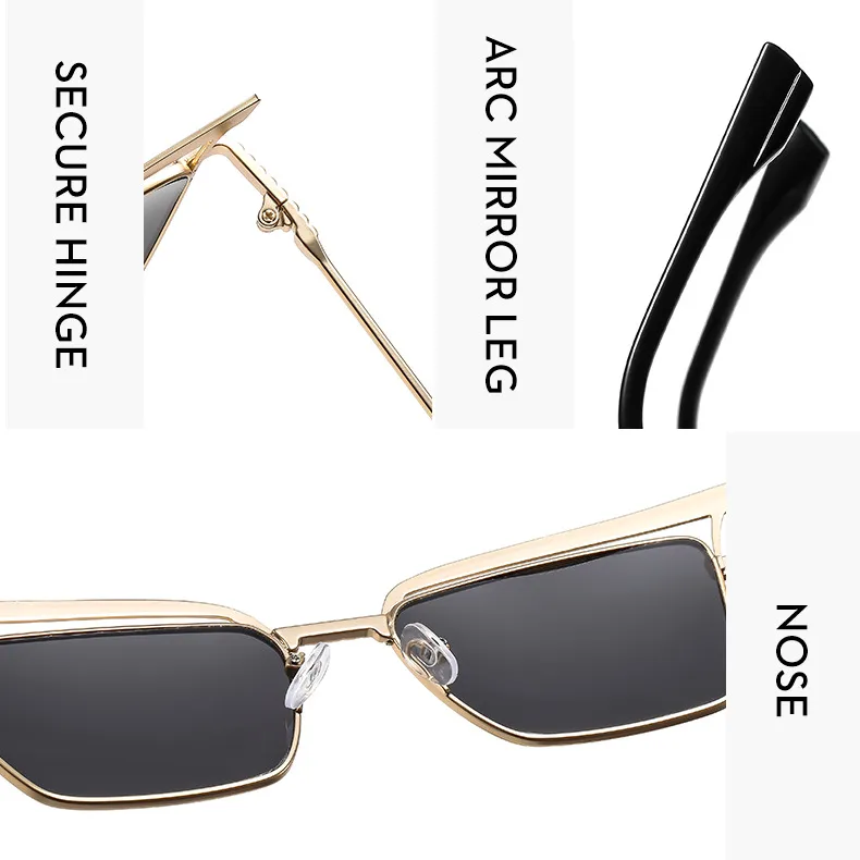 Summer Fashionable Women's Cat Eye Sunglasses Sunscreen High-End Metal Trendy Eyewear Travel Fishing Special Use Universal Season display picture 6