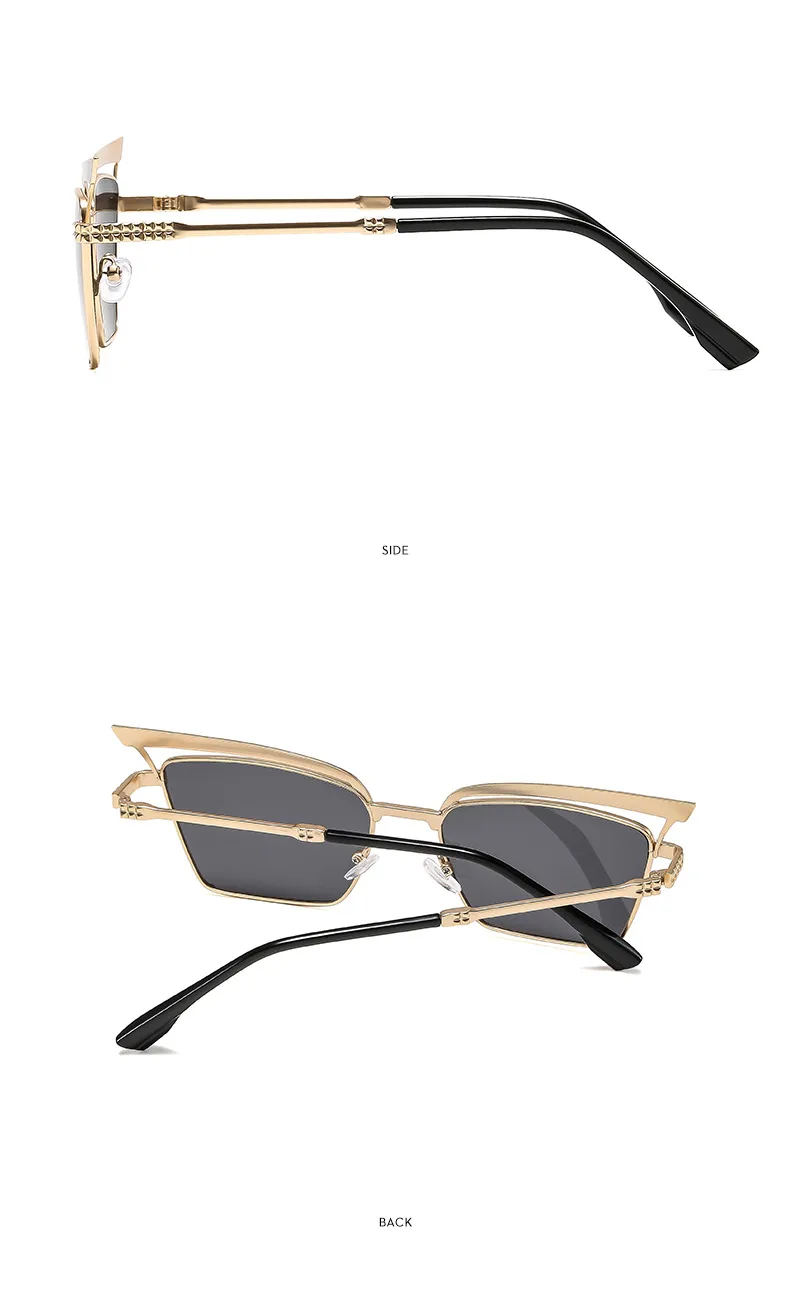 Summer Fashionable Women's Cat Eye Sunglasses Sunscreen High-End Metal Trendy Eyewear Travel Fishing Special Use Universal Season display picture 10