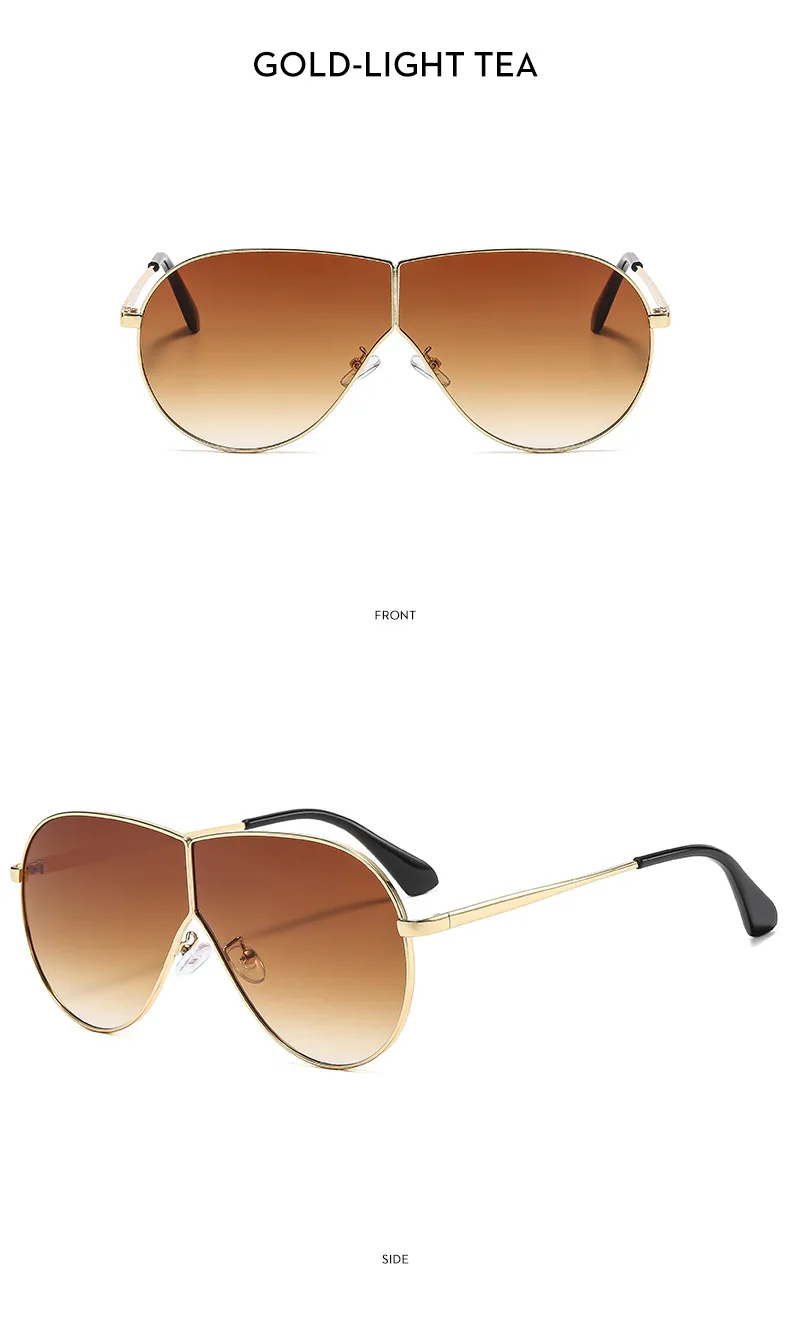 Summer New Outdoor Large Frame Frog Eyes Sunglasses Trendy Personalized Unisex Driving Sun Glasses Geometric Pattern Full Frame display picture 13