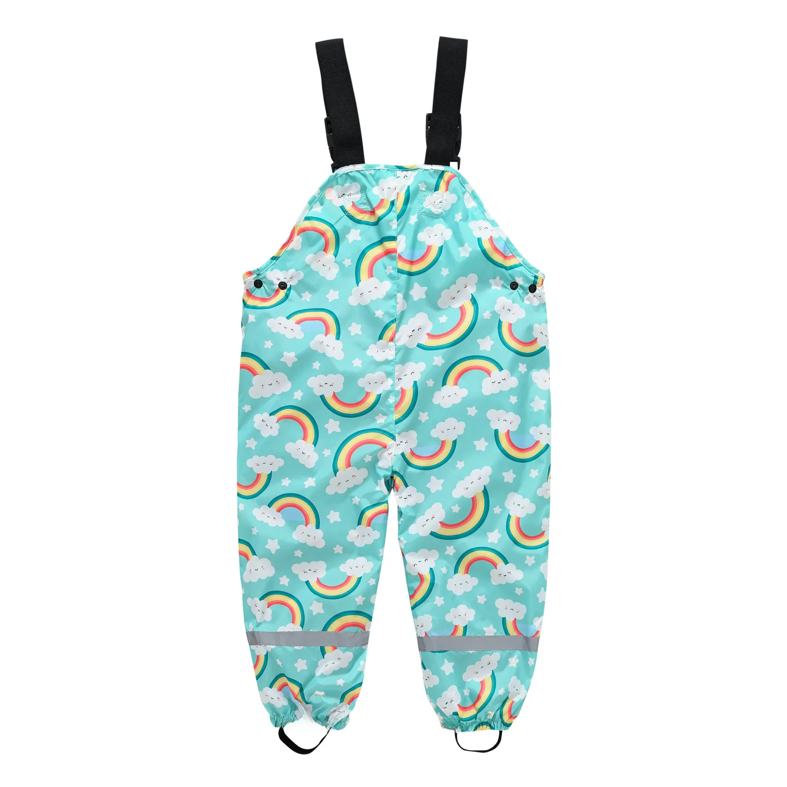 Children's Shoulder Strap Rain Pants Boys And Girls Baby Water Pants Children Rain Gear Kindergarten Children One-Piece Outdoor Technical Trousers display picture 6