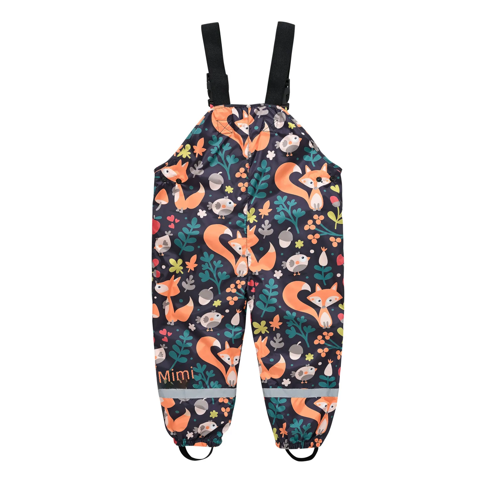 Children's Shoulder Strap Rain Pants Boys And Girls Baby Water Pants Children Rain Gear Kindergarten Children One-Piece Outdoor Technical Trousers display picture 10