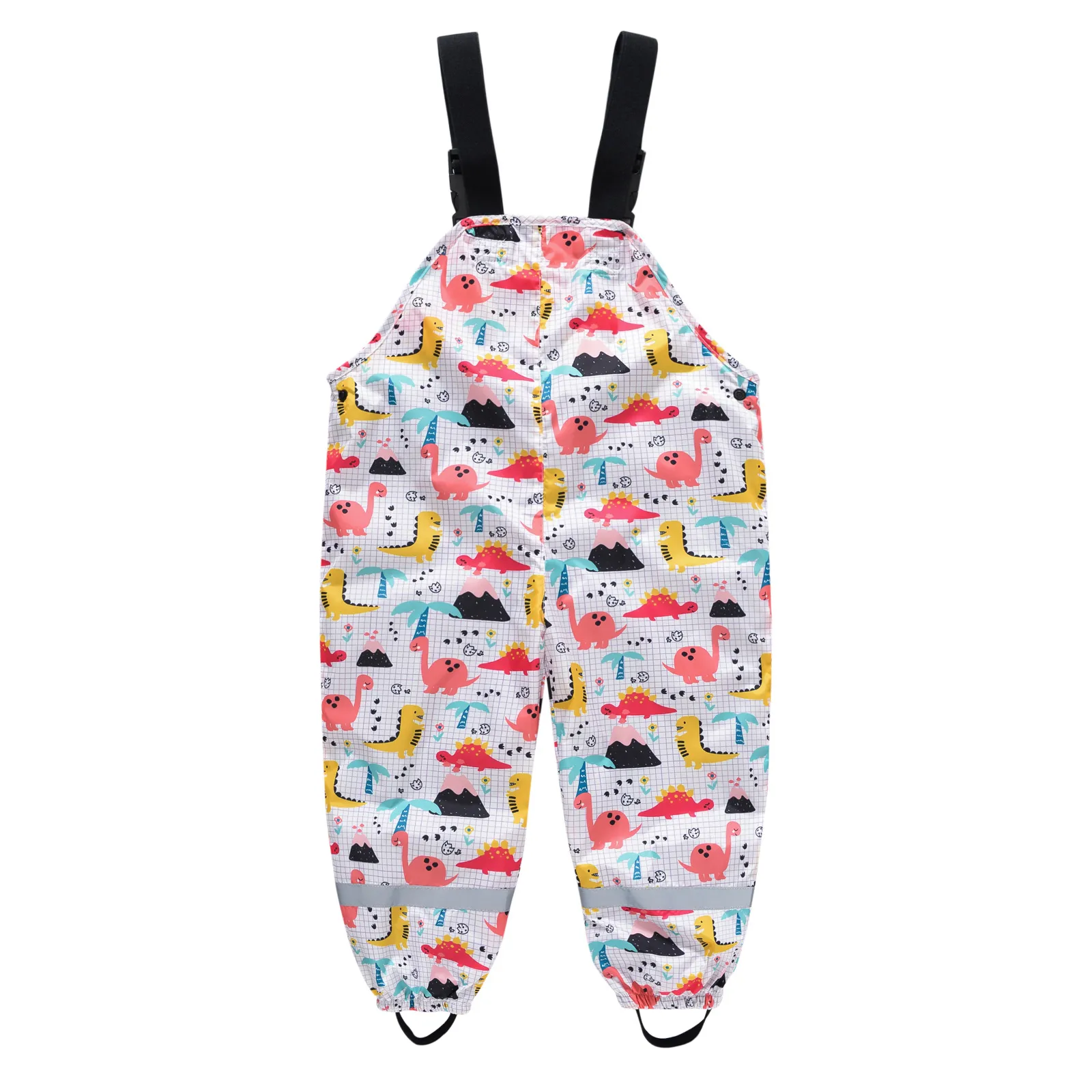 Children's Shoulder Strap Rain Pants Boys And Girls Baby Water Pants Children Rain Gear Kindergarten Children One-Piece Outdoor Technical Trousers display picture 14