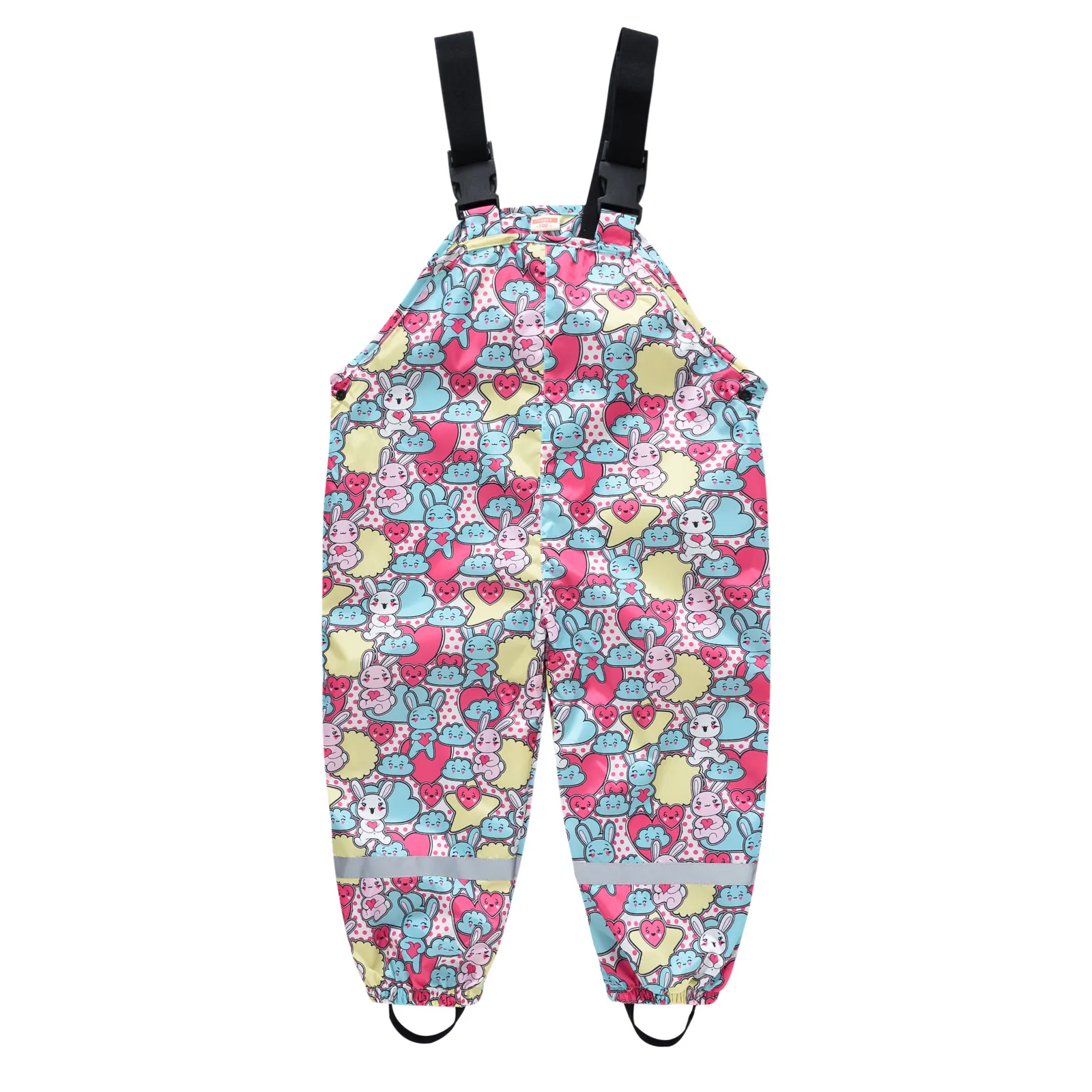 Children's Shoulder Strap Rain Pants Boys And Girls Baby Water Pants Children Rain Gear Kindergarten Children One-Piece Outdoor Technical Trousers display picture 23