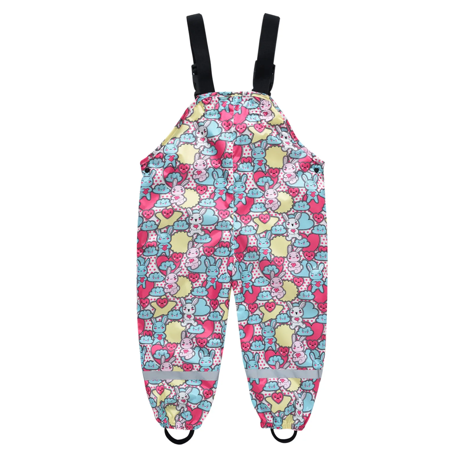 Children's Shoulder Strap Rain Pants Boys And Girls Baby Water Pants Children Rain Gear Kindergarten Children One-Piece Outdoor Technical Trousers display picture 24