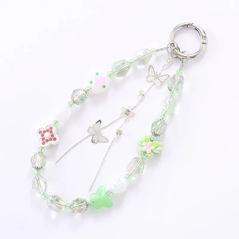 1 Piece Elegant Lady Butterfly Beaded Beaded Bag Pendant Mobile Phone Chain display picture 6