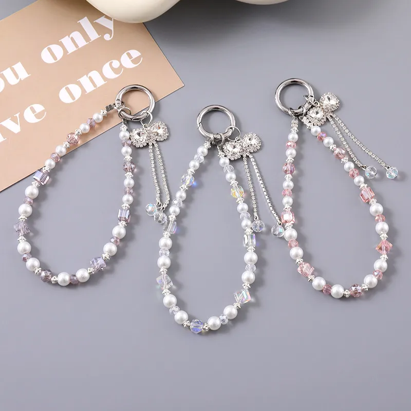 1 Piece Elegant Lady Geometric Artificial Crystal Bag Pendant Mobile Phone Chain display picture 1