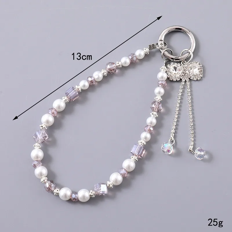 1 Piece Elegant Lady Geometric Artificial Crystal Bag Pendant Mobile Phone Chain display picture 2