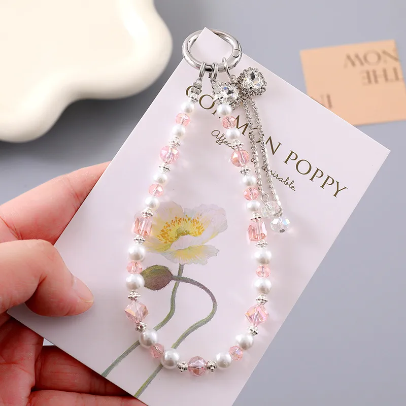 1 Piece Elegant Lady Geometric Artificial Crystal Bag Pendant Mobile Phone Chain display picture 3