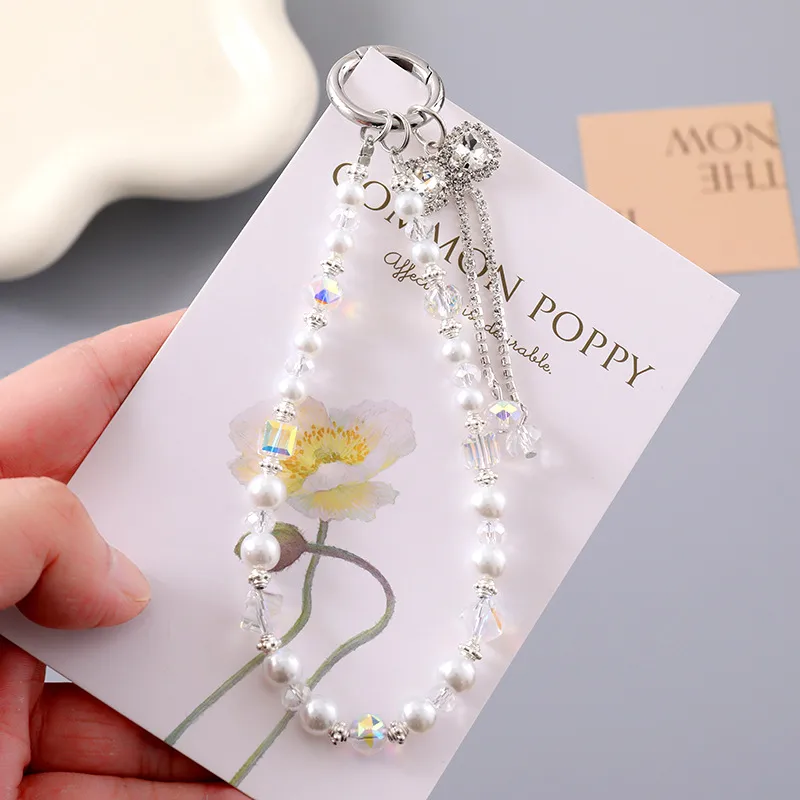 1 Piece Elegant Lady Geometric Artificial Crystal Bag Pendant Mobile Phone Chain display picture 4