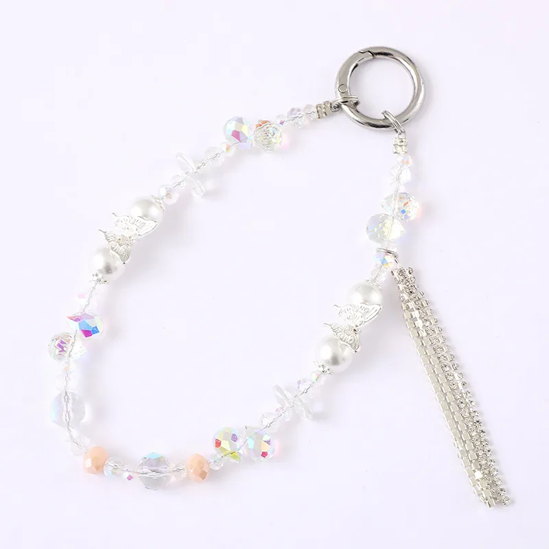 1 Piece Elegant Lady Butterfly Beaded Beaded Bag Pendant Mobile Phone Chain display picture 6