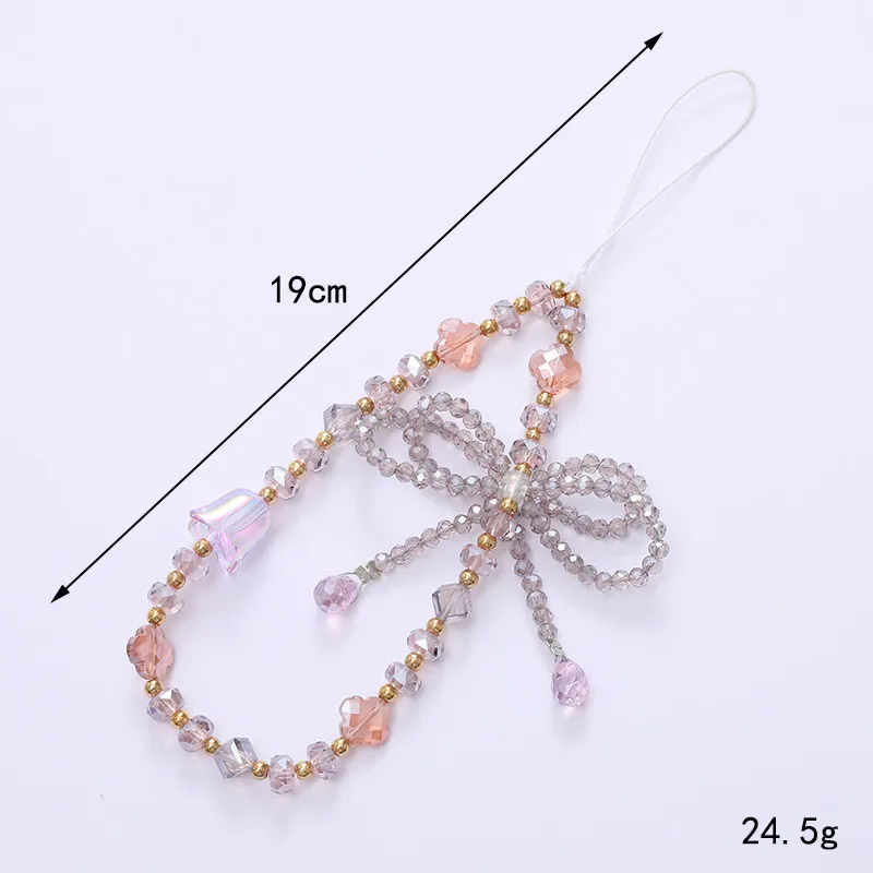 1 Piece Elegant Lady Butterfly Beaded Beaded Bag Pendant Mobile Phone Chain display picture 2