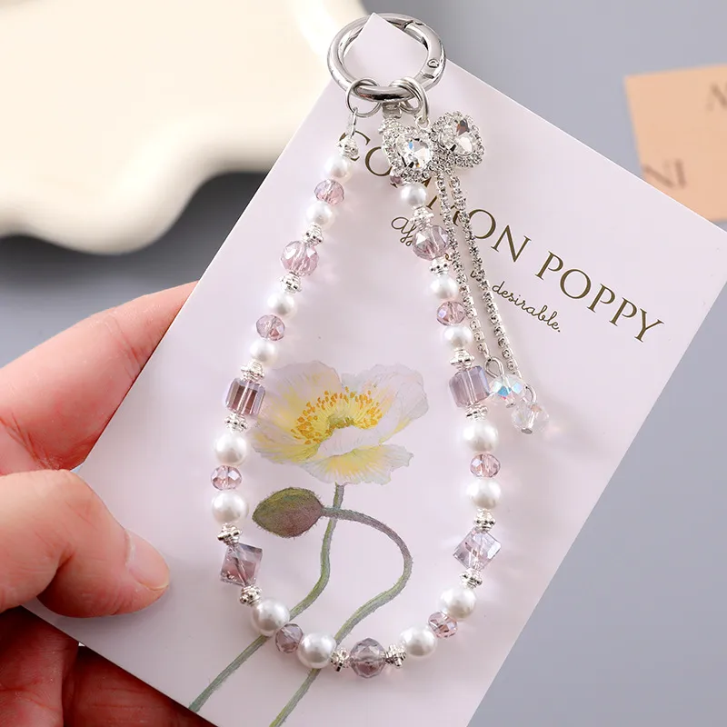 1 Piece Elegant Lady Geometric Artificial Crystal Bag Pendant Mobile Phone Chain display picture 5