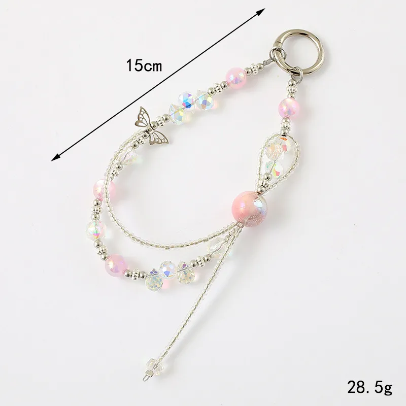 1 Piece Elegant Lady Butterfly Plastic Resin Bag Pendant Mobile Phone Chain display picture 2