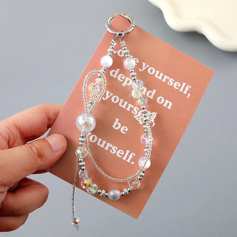 1 Piece Elegant Lady Butterfly Plastic Resin Bag Pendant Mobile Phone Chain display picture 3