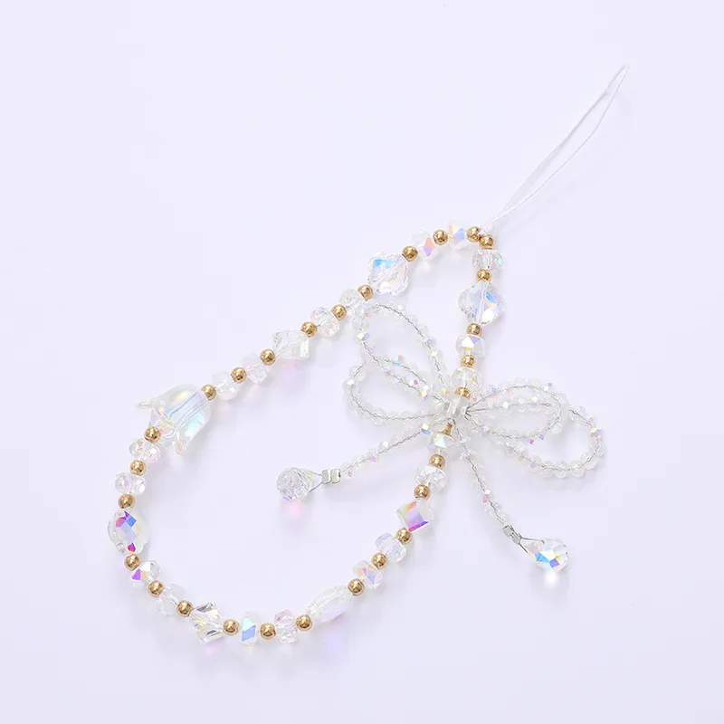 1 Piece Elegant Lady Butterfly Beaded Beaded Bag Pendant Mobile Phone Chain display picture 6