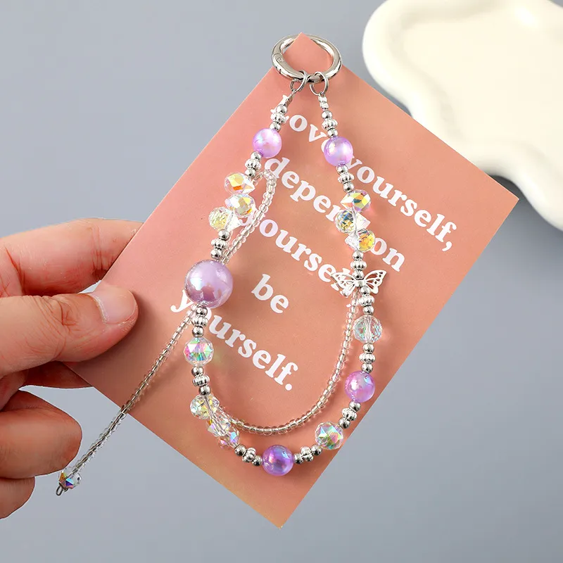 1 Piece Elegant Lady Butterfly Plastic Resin Bag Pendant Mobile Phone Chain display picture 5