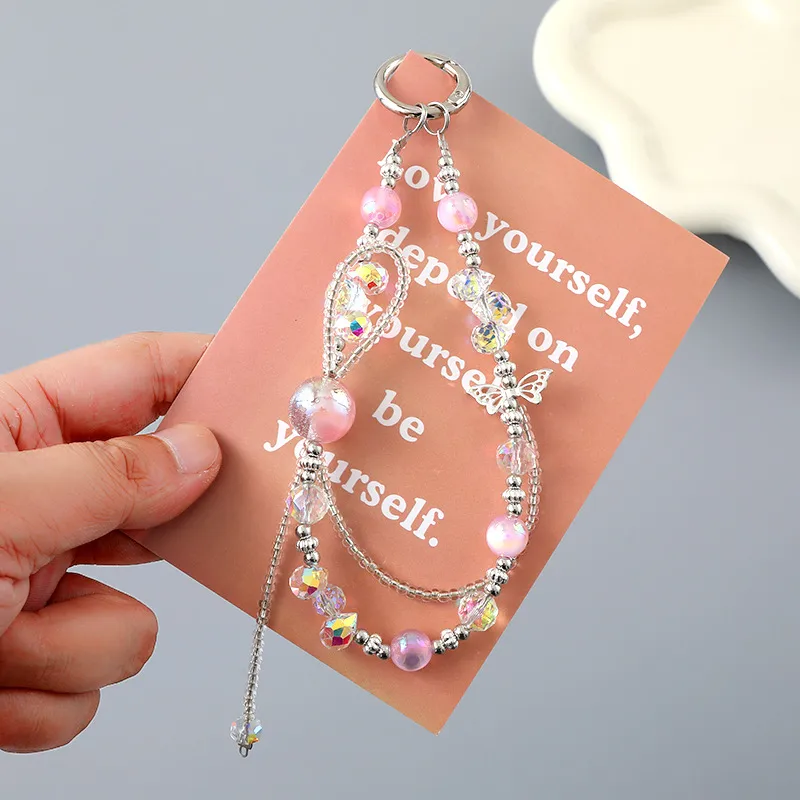 1 Piece Elegant Lady Butterfly Plastic Resin Bag Pendant Mobile Phone Chain display picture 4