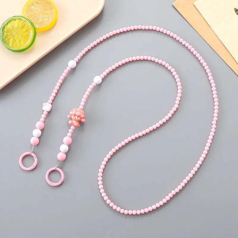 1 Piece Elegant Cute Sheep Acrylic Beaded Bag Pendant Mobile Phone Chain display picture 5