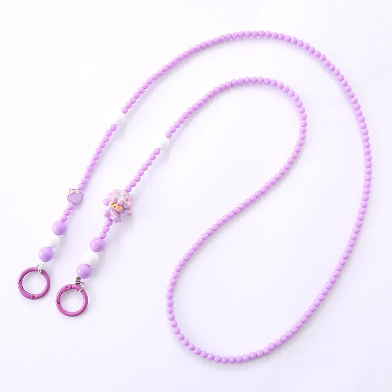 1 Piece Elegant Cute Sheep Acrylic Beaded Bag Pendant Mobile Phone Chain display picture 7